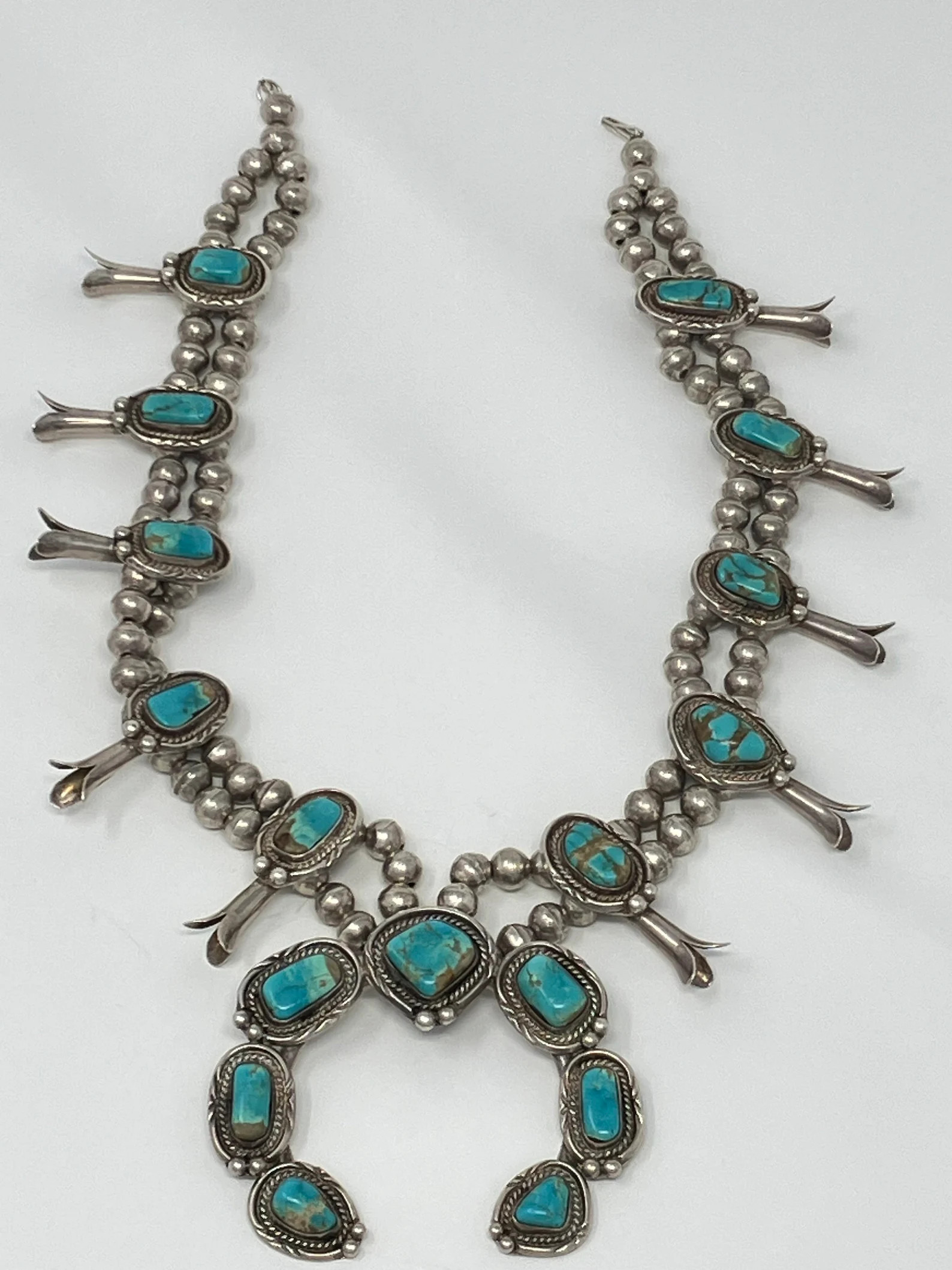 Vintage Turquoise Squash Blossom Necklace | Etsy (US)