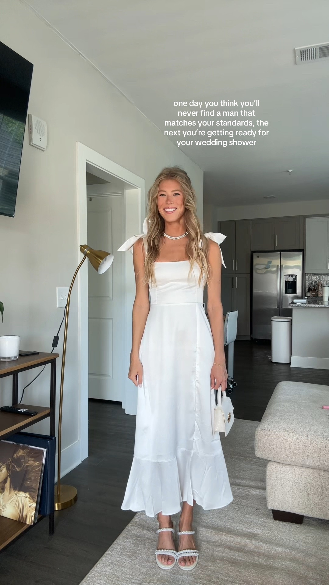 the perfect wedding shower dress!!! also these heels are the comfiest EVER i could live in them #summerwedding #weddingshower #brideoutfit #summerbride 

#LTKWedding