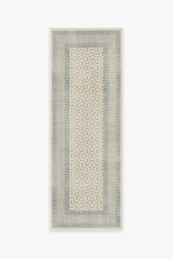 Kairos Ivory & Blue Rug | Ruggable