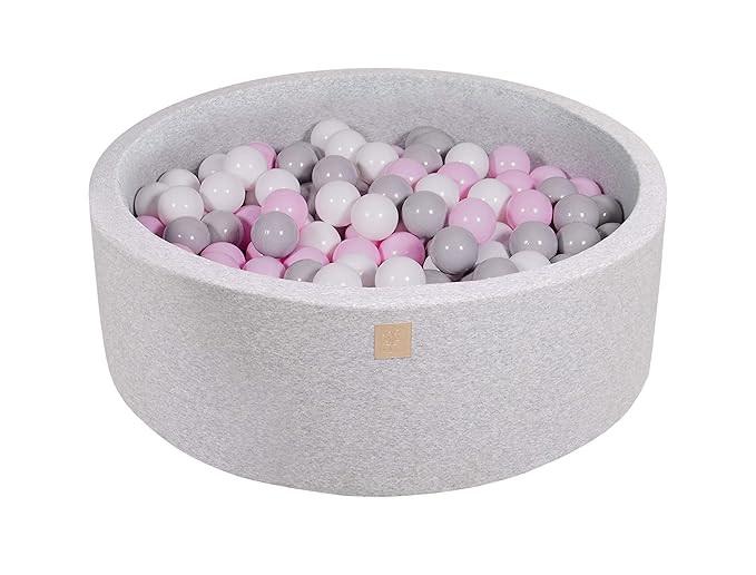 MEOWBABY Foam Ball Pit 35 x 11.5 in /200 Balls Included ∅ 2.75in Round Ball Pit for Baby Kids S... | Amazon (US)