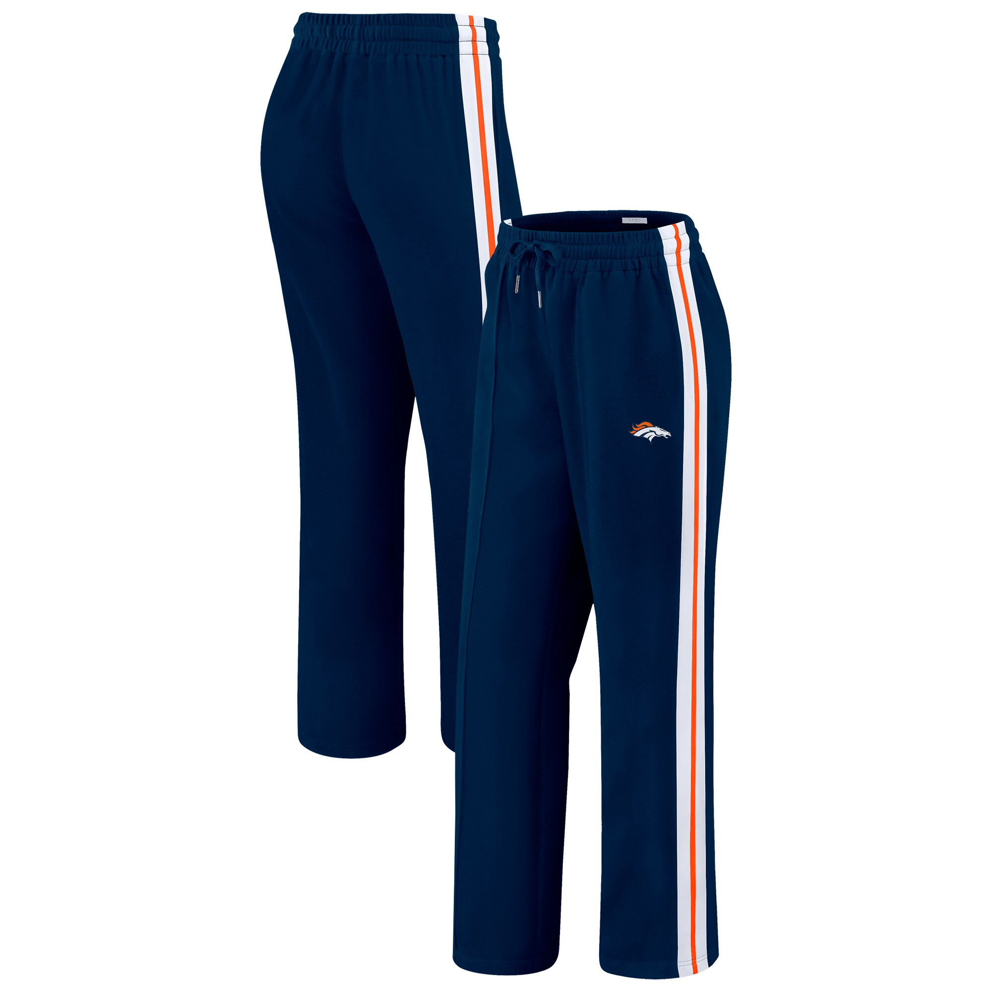Denver Broncos WEAR by Erin Andrews Women's Color-Block Straight Leg Pants - Navy | Fanatics