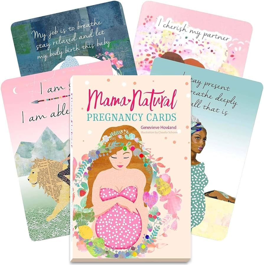 Mama Natural Pregnancy Affirmation Cards For Women - 50 Beautiful New Mom Affirmation Cards To In... | Amazon (US)
