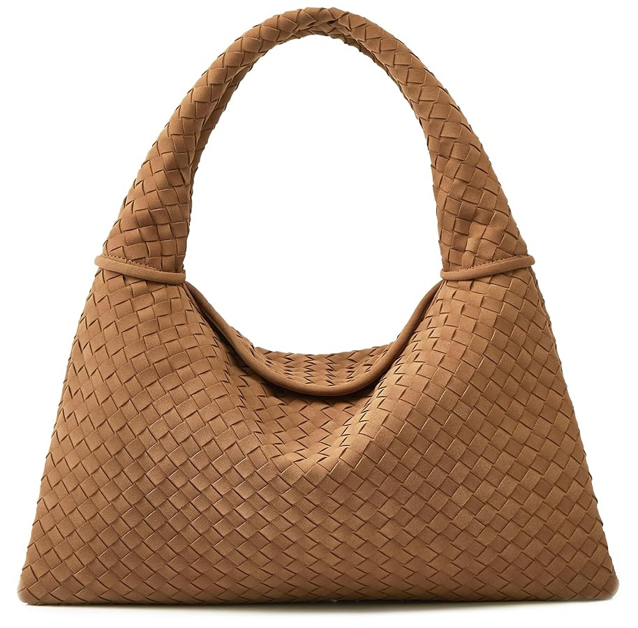 Suede Woven Hobo Bags Purses for Women Woven Leather Bag Vintage Tote Bag Retro Handbag Satchel 2... | Amazon (US)