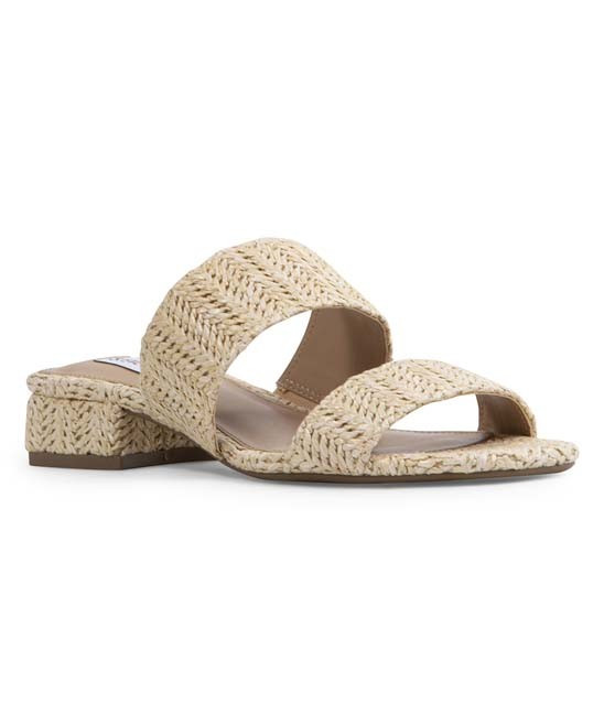 Steve Madden Women's Sandals NATURAL - Beige Raffia Jaron Espadrille Slide - Women | Zulily