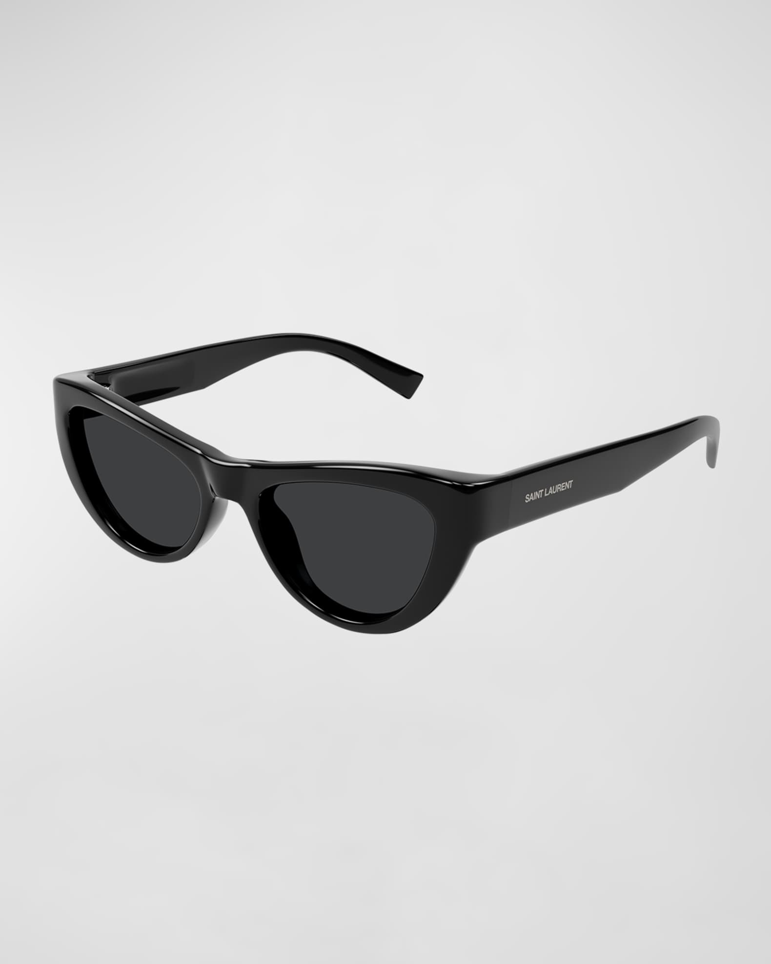 Sleek Logo Plastic Cat-Eye Sunglasses | Neiman Marcus