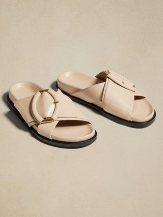 Ravello Leather Slide | Banana Republic (US)