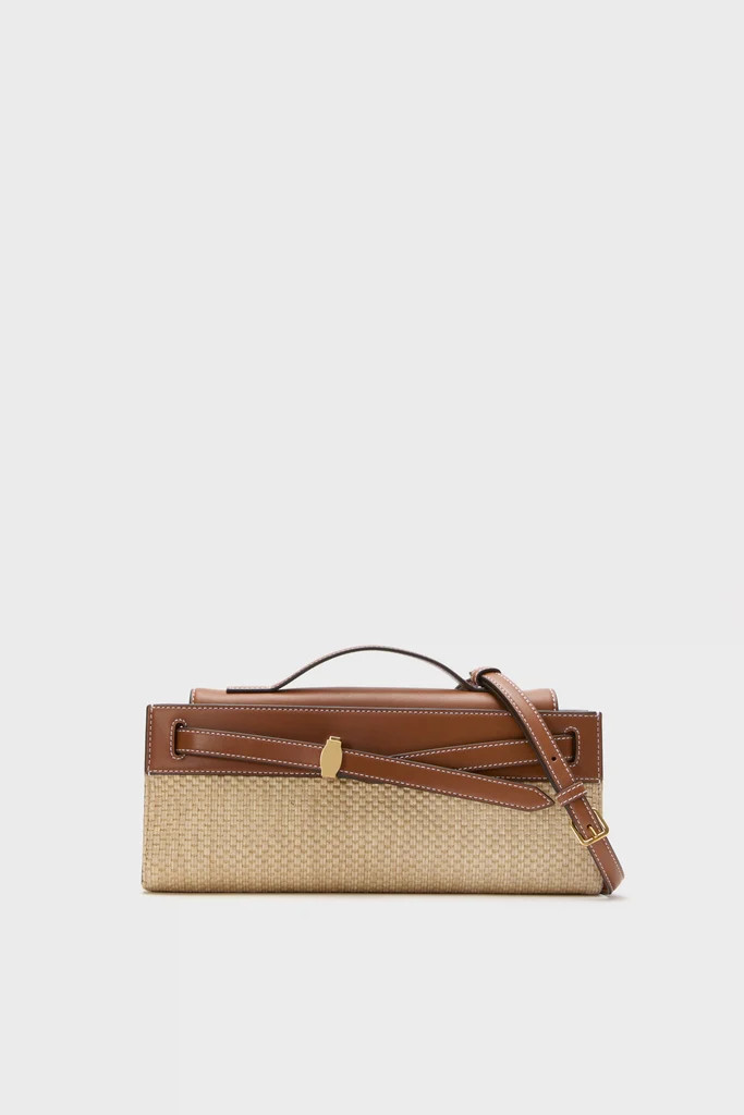 Hazelwood Natural Raffia Veronica Beard Dash Clutch | Tuckernuck (US)