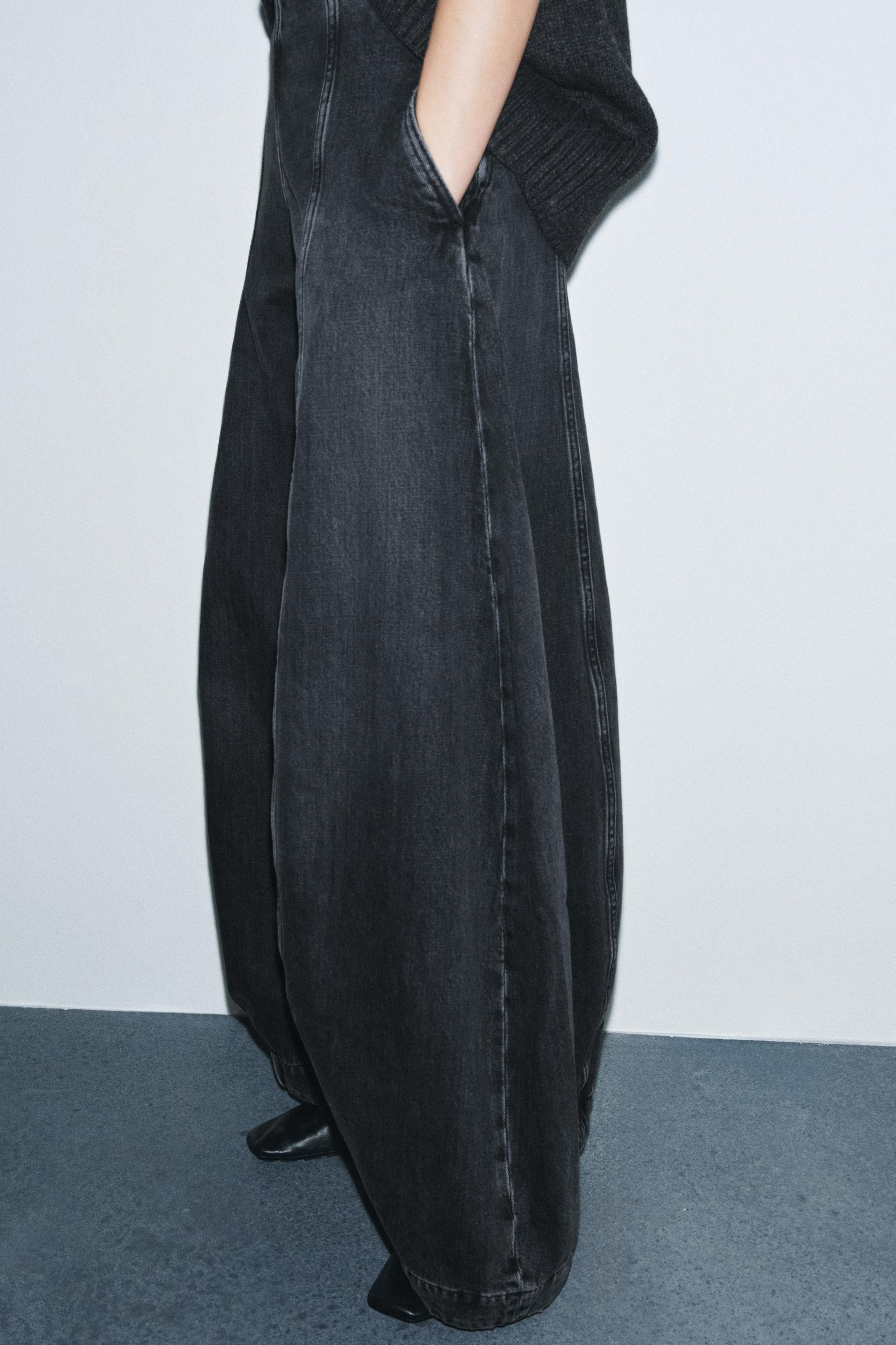 ZW COLLECTION BALLOON HIGH-RISE JEANS | Zara US