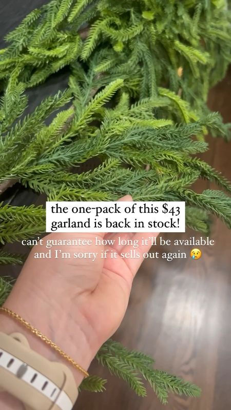 $43 real touch garland back in stock! 

#LTKSeasonal #LTKHoliday #LTKhome