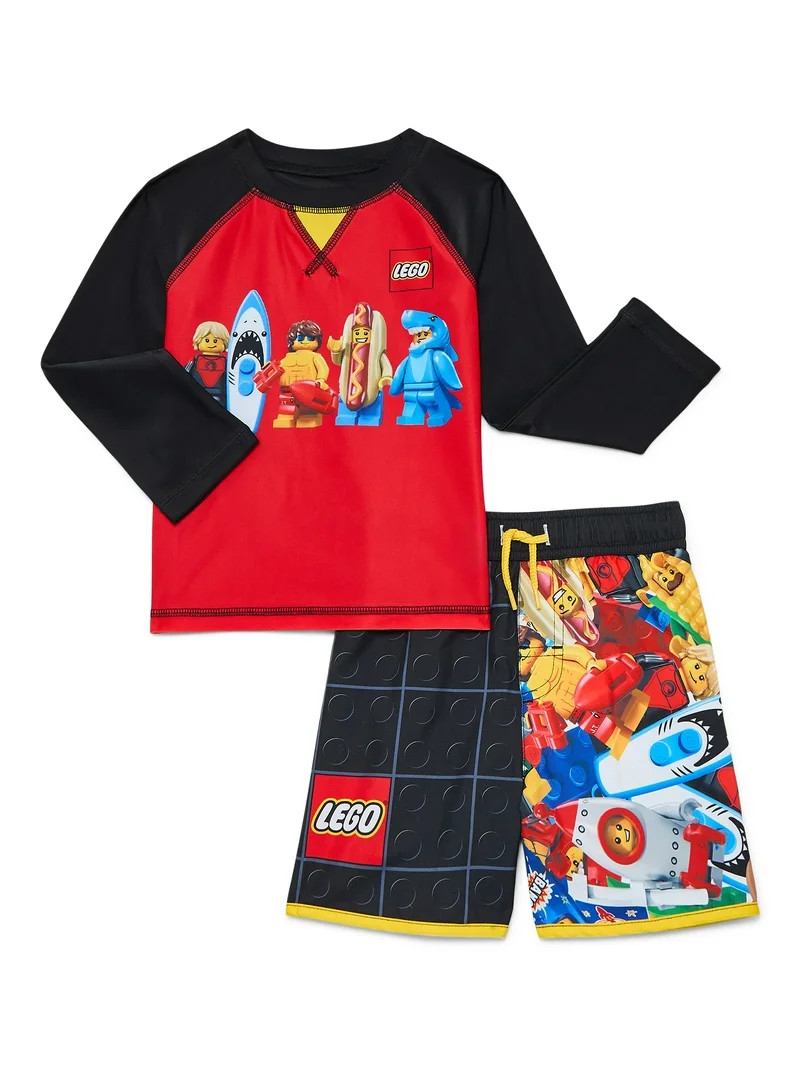 Character Toddler Boy Long- Sleeve Rash Guard and Trunk Swim Set, 2-Piece, Sizes 12M-5T | Walmart (US)