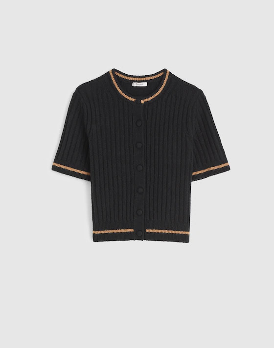 Short Puff-Sleeve Cardigan | Madewell