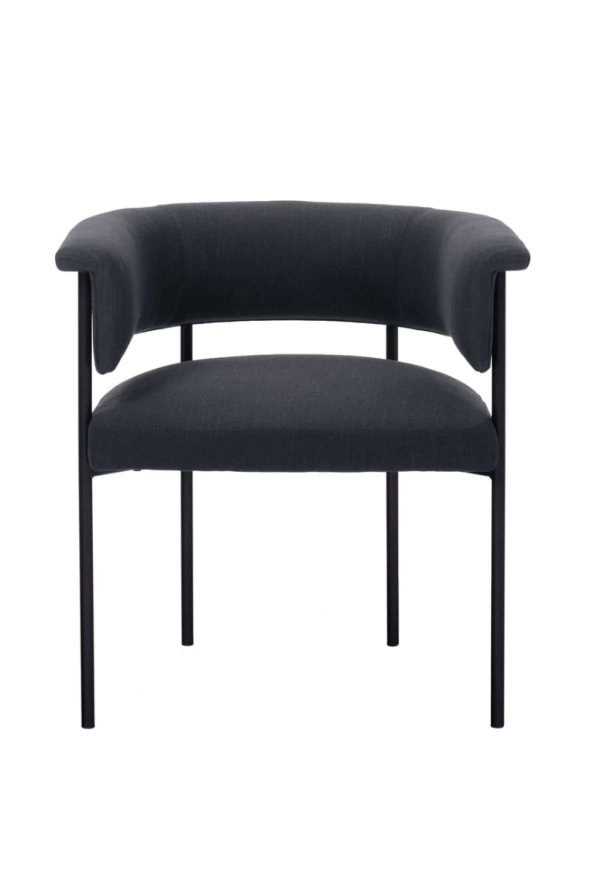 Taylor Black Performance Linen Dining Chair | THELIFESTYLEDCO