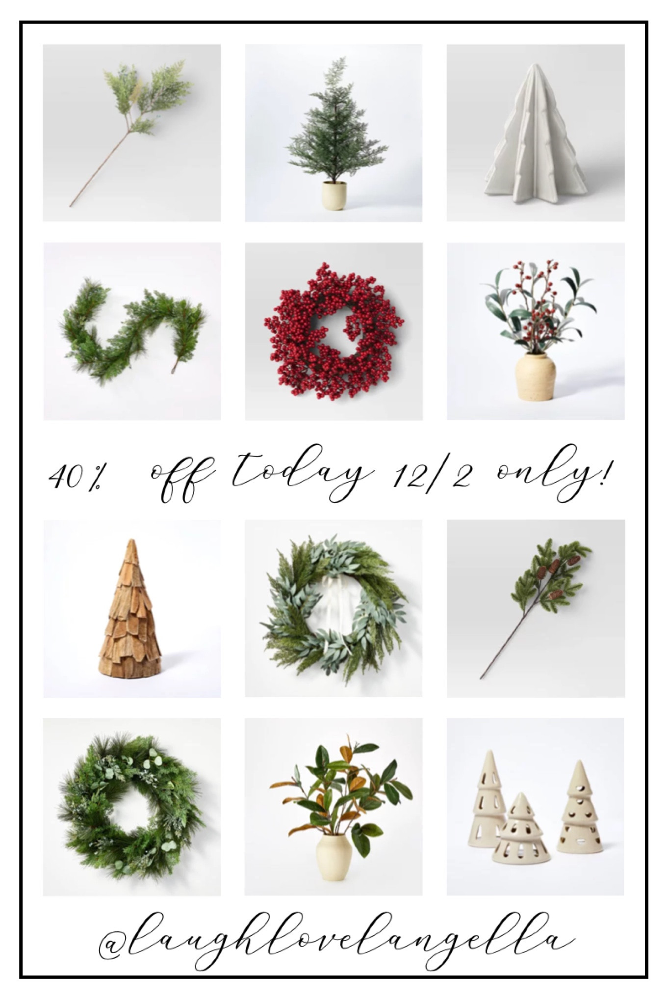 40% off today 12/2 only!