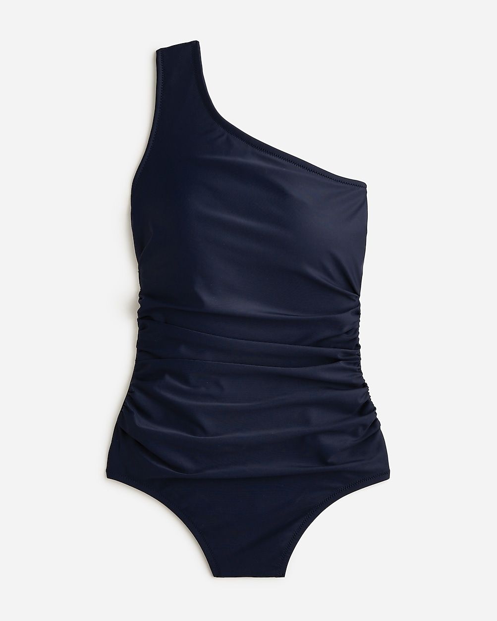 Long-torso ruched one-shoulder one-piece swimsuit | J.Crew US