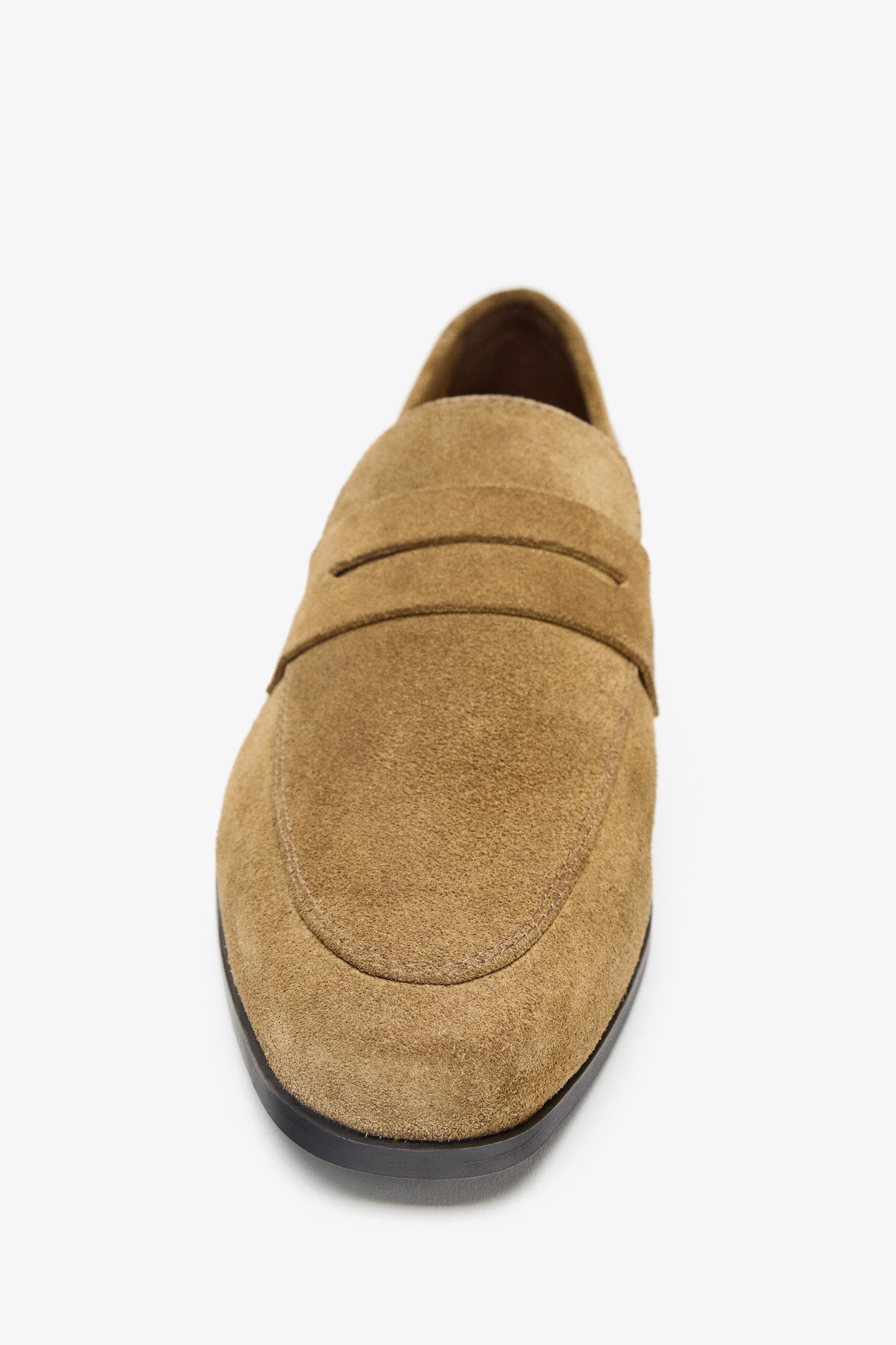 SPLIT SUEDE LOAFERS | Zara UK