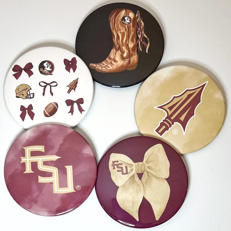 FSU Seminoles Gameday Buttons || Official Licensed Florida State Tallahassee FSU Gifts Noles Mom ... | Etsy (US)