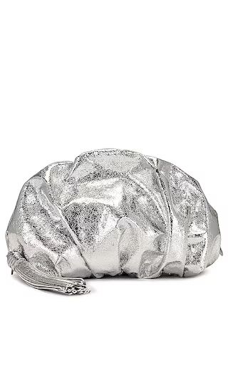 Ruched Clutch in Silver | Revolve Clothing (Global)