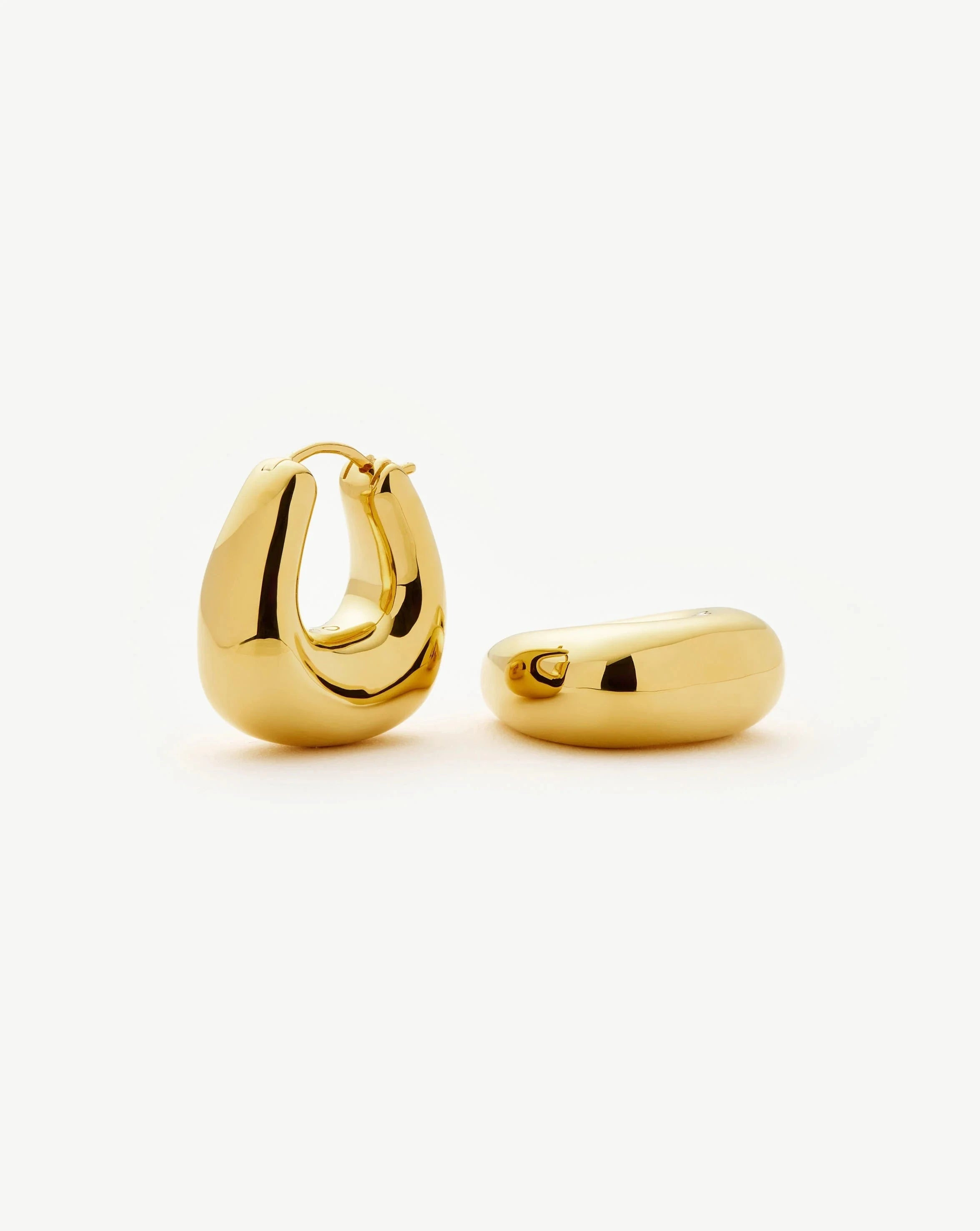 Sculptural Chubby Small Hoop Earrings | Gold | Missoma US | Missoma US
