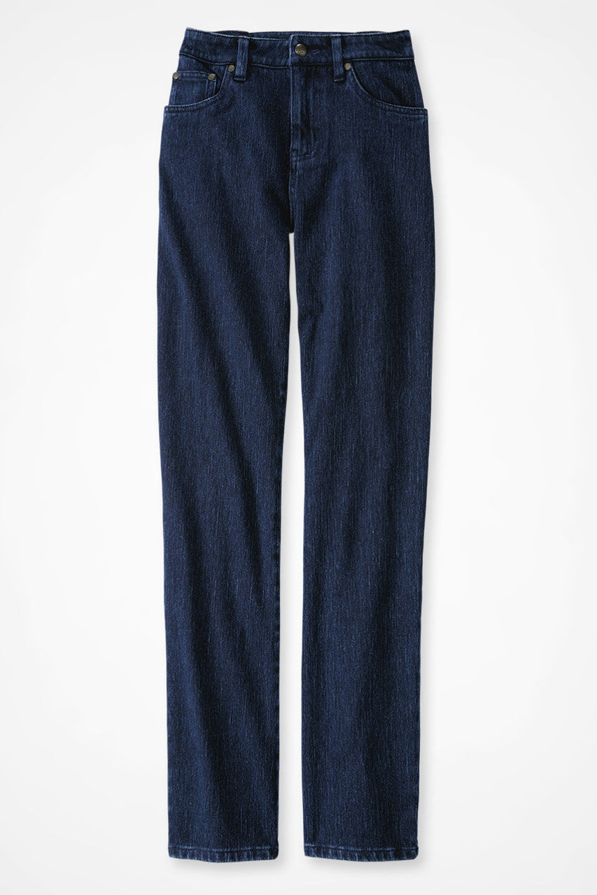 Knit Denim High Rise Straight-Leg Jeans | Coldwater Creek