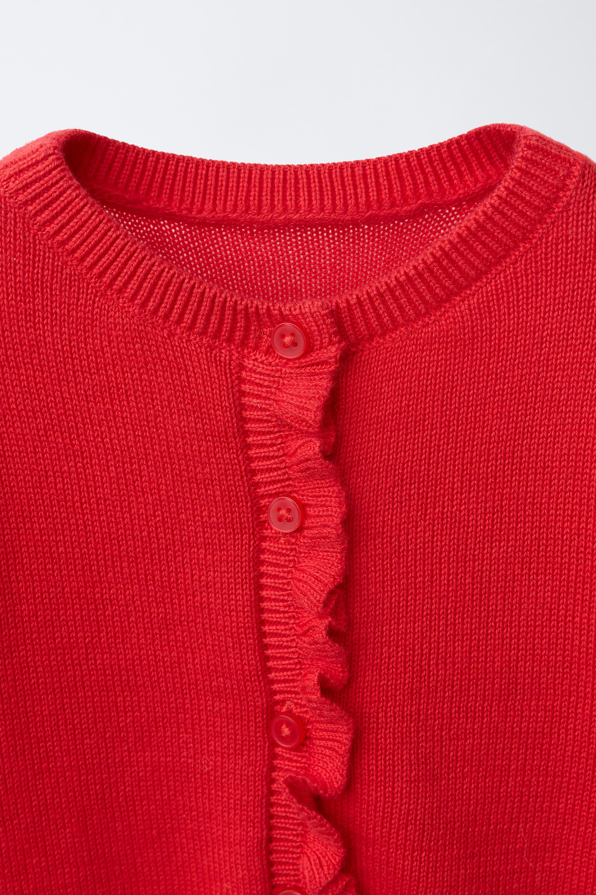 FRILL KNIT CARDIGAN | Zara UK