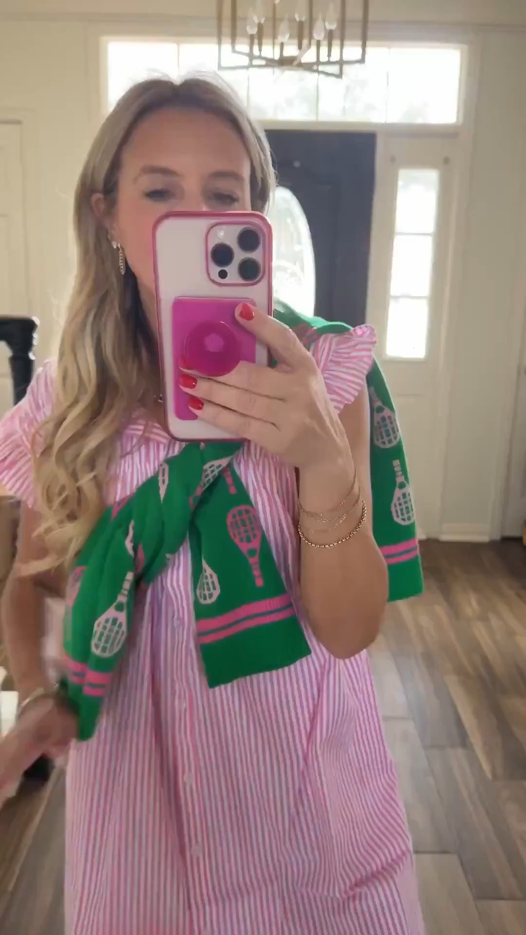 Cute dress in xs. This sweater is xs too. Perfect for a tennis tournament spectator outfit  



#LTKdayinmylife #LTKootd #LTKSeasonal