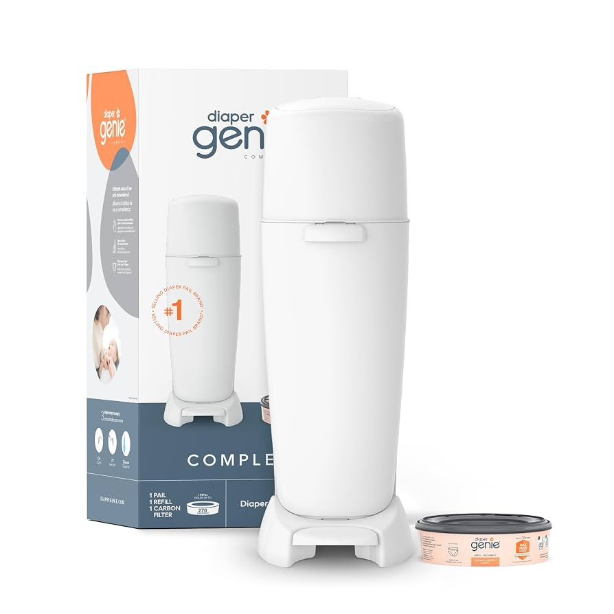 Playtex Diaper Genie Complete Pail with Built-In Odor Controlling Antimicrobial, Includes Pail & ... | Amazon (US)