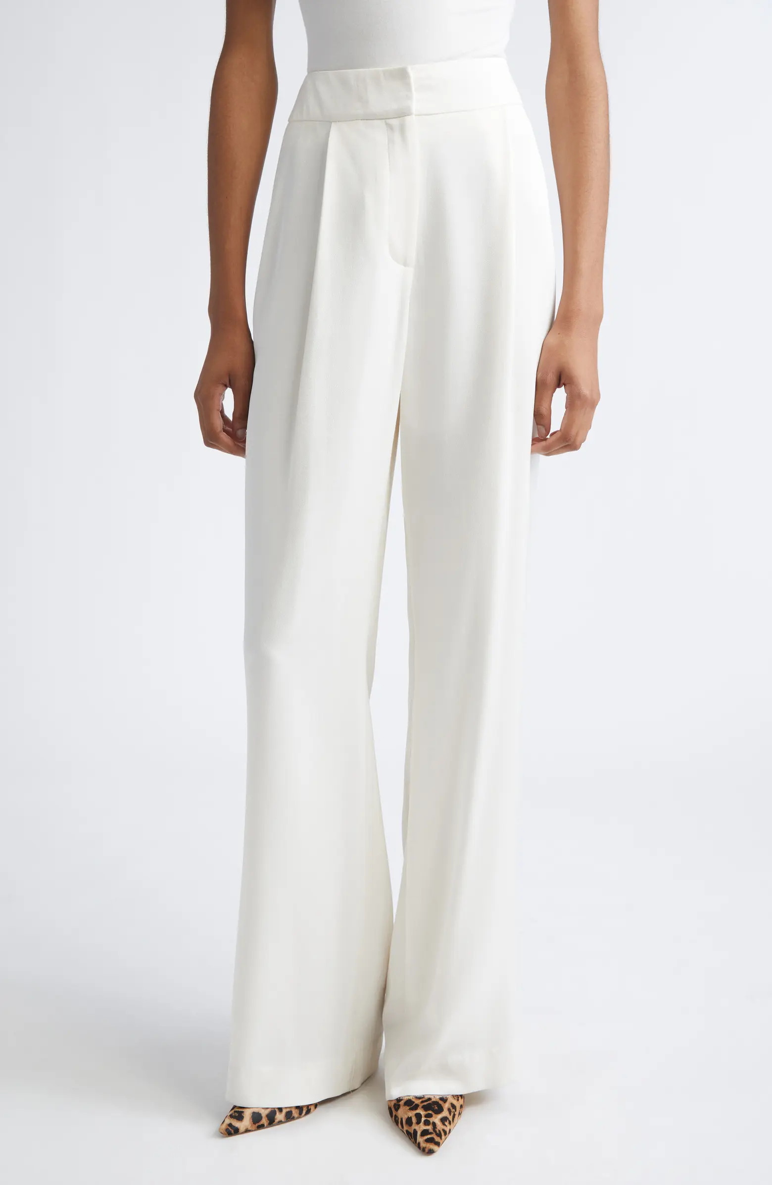 Robinne Crepe Back Satin Wide Leg Pants | Nordstrom