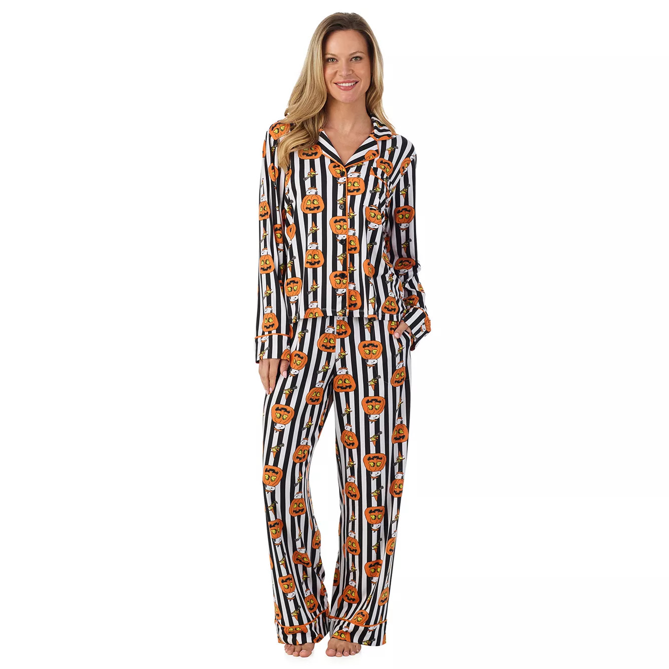 Women's Beauty Sleep Social Peanuts Halloween 2-Piece Pajama Top & Pajama Bottoms Set | Kohl's