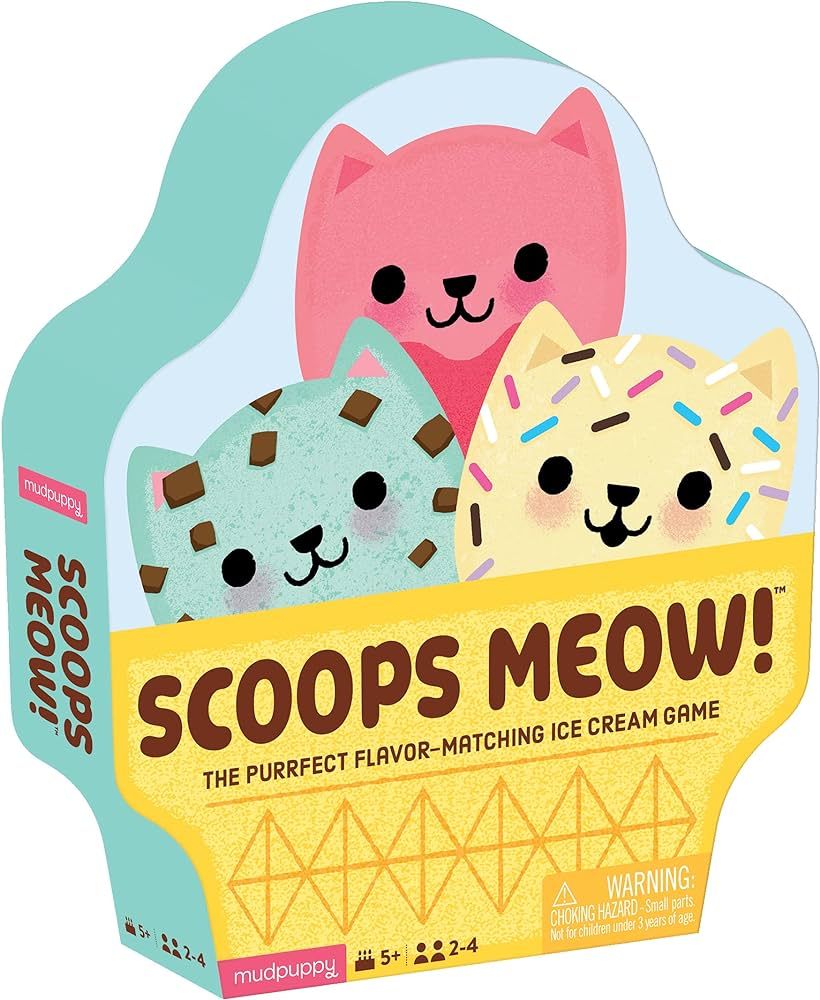 Mudpuppy Scoops Meow! Game from, Fast Paced Memory Matching Game, Easy to Play, Teaches Color Mat... | Amazon (US)