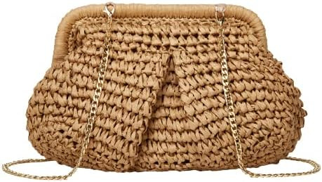 Crossbody Shoulder Straw Hand-woven Bag Beach Hobo Bag Women's Fashion Summer Travel Tote bag Sat... | Amazon (US)