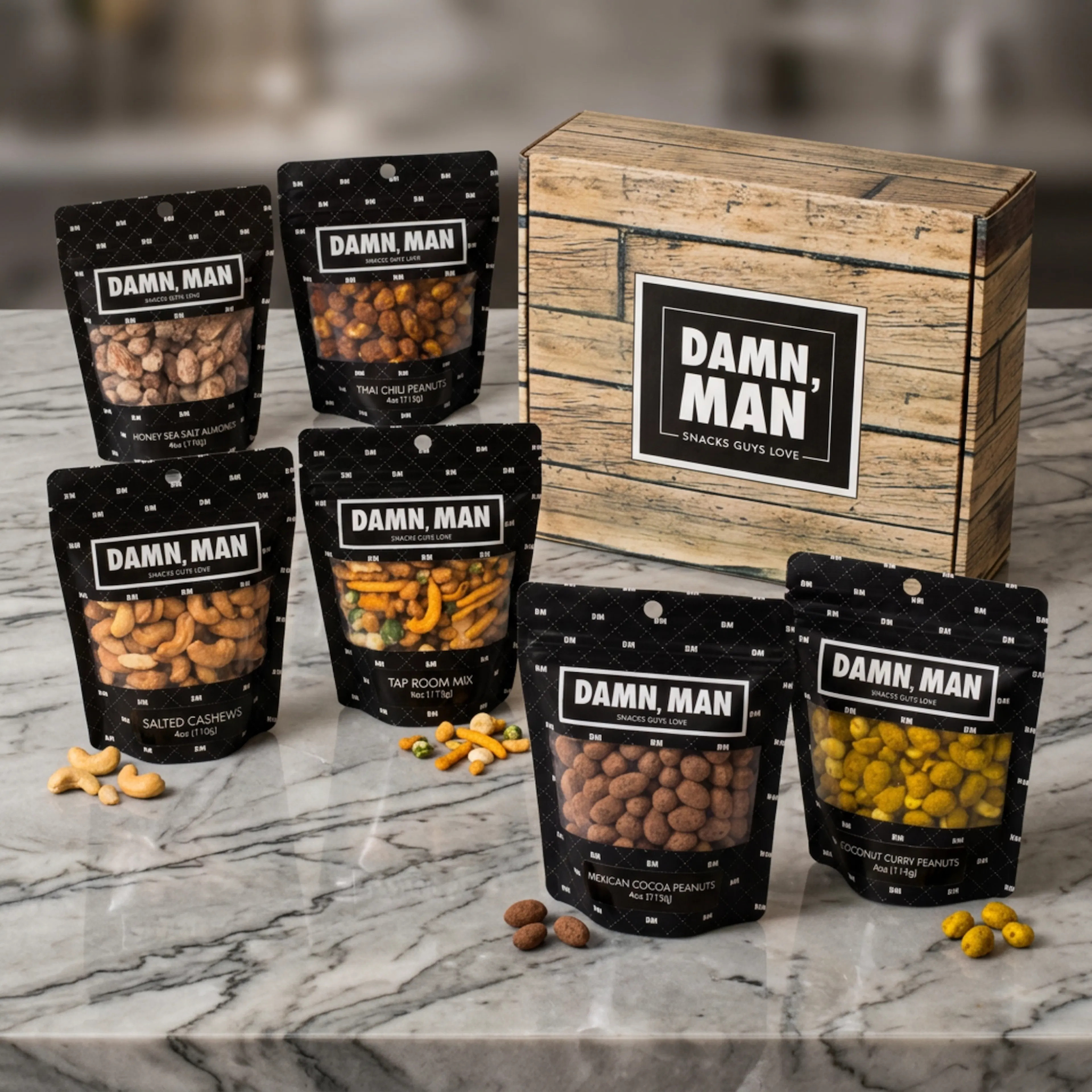 Damn Man - Manly Nut Box by Sugar Plum | Goldbelly | Goldbelly