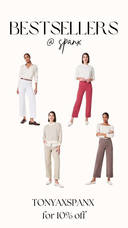 Shop the best seller pant at Spanx now! I have them in red & white- they are so flattering 😍 use my code TONYAXSPANX for 10% off

#LTKstyletip #LTKsalealert #LTKmidsize