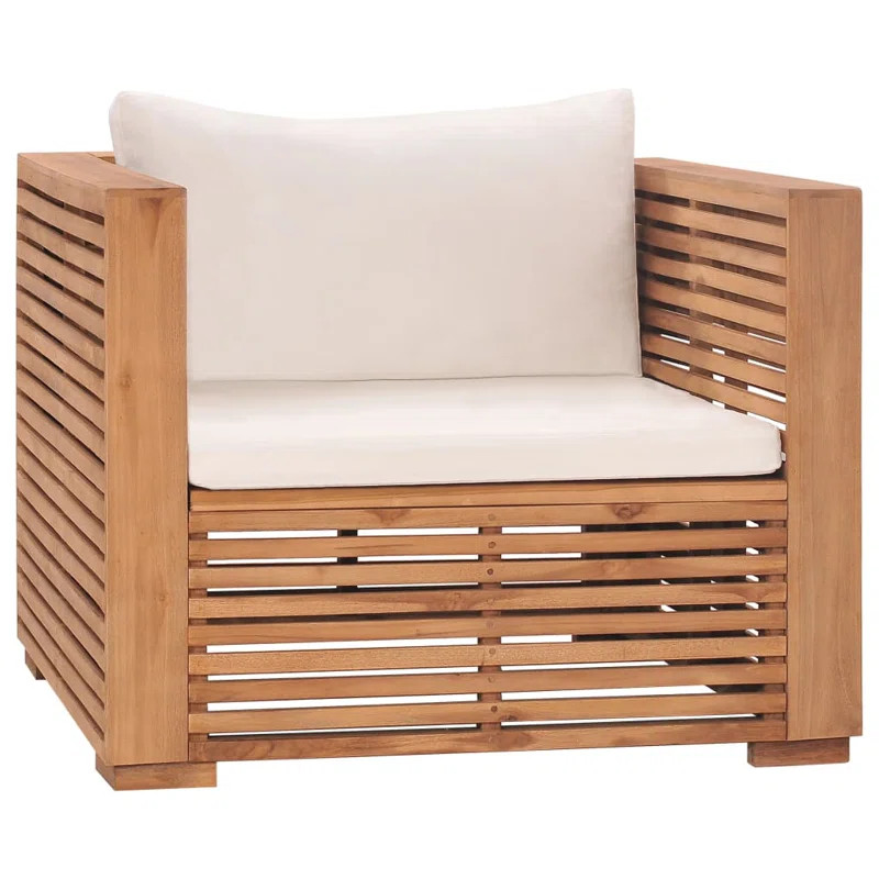 Teak Patio Chair with Cushions | Wayfair North America