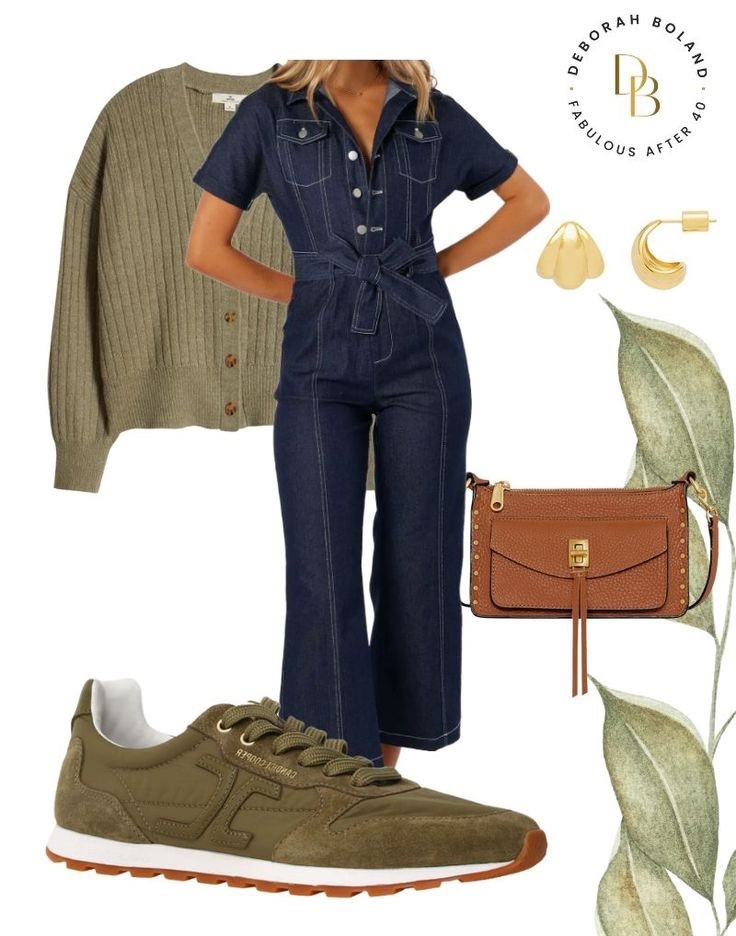 Stepping into fall in style 🍂✨ These olive sneakers are the hero of the look—casual yet chic, they ground a denim jumpsuit and add a sporty twist to polished layers. Pair with a cozy cardigan, structured bag, and gold accents for an effortless outfit that’s equal parts comfort and cool.


#LTKStyleTip #LTKOver40 #LTKSeasonal
