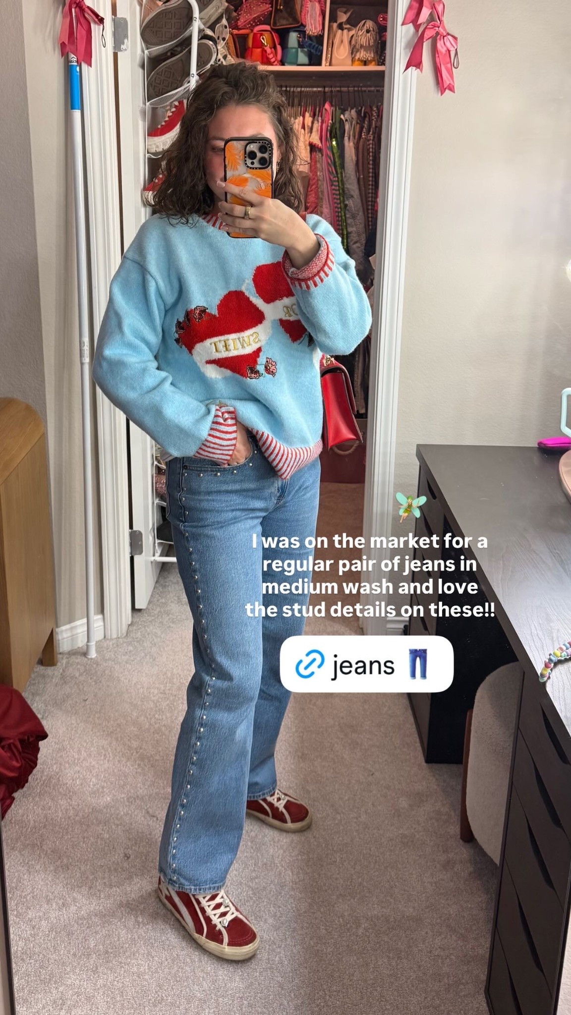such a cute every day pair of jeans! these are the abercrombie curve love high rise 90s relaxed studded jeans!

#LTKSaleAlert #LTKootd #LTKgrwm