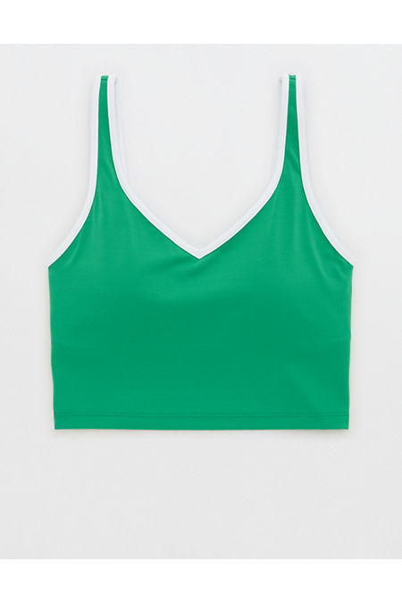 OFFLINE By Aerie Real Me Low Key Longline Sports Bra Women's Jelly Bean XXS | American Eagle Outfitters (US & CA)