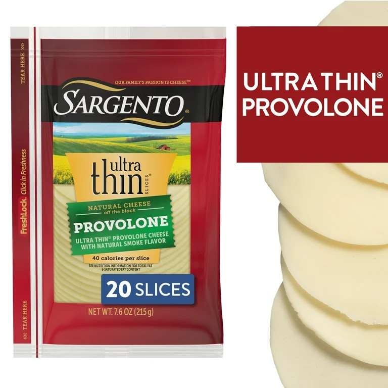 Sargento® Provolone Natural Cheese with Natural Smoke Flavor Ultra Thin® Slices, 20 slices | Walmart (US)