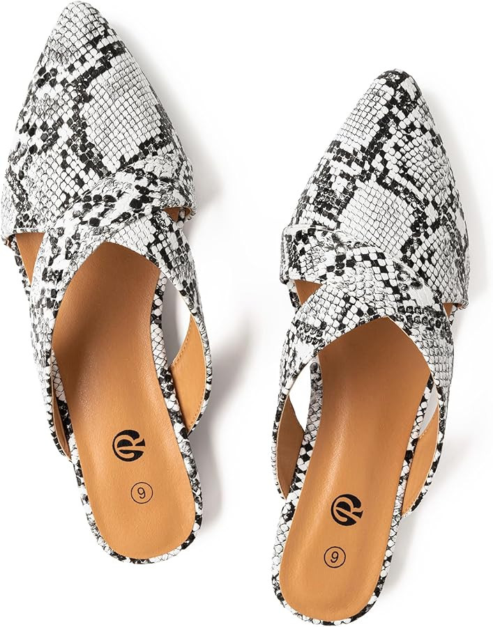 Rekayla Women’s Mules Closed Pointed Toe Backless Loafer Shoes for Women | Amazon (US)