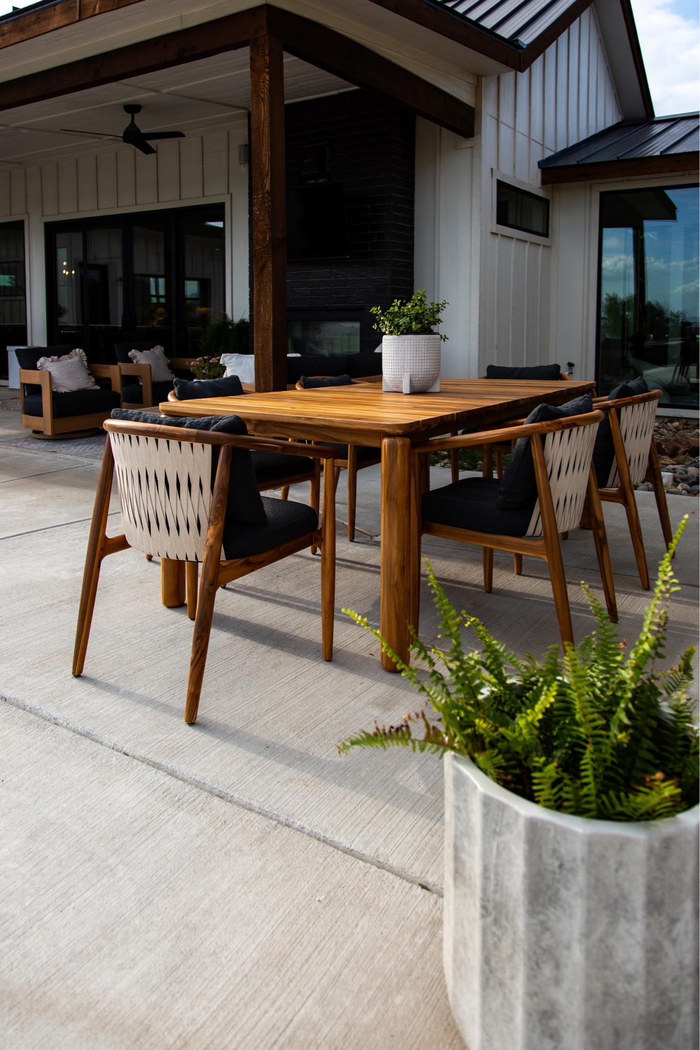 This is where we’ll be all summer long ☀️ the Outdoor Dillon Dining Set from Denver Modern are the perfect mix of design + durability.
The teak wood gives that high-end, timeless look while still being practical for outdoor living, and the chairs are actually comfortable enough to sit in for hours (which is a must for us). It’s one of my favorite investments we’ve made for our backyard.
Keywords: outdoor dining space, backyard patio ideas, modern patio furniture, teak dining table outdoor, outdoor dining chairs, elevated outdoor design, patio entertaining, summer backyard setup, luxury outdoor furniture @Denver Modern  #ad #mydenvermodern


#LTKHome #LTKSeasonal #LTKdayinmylife