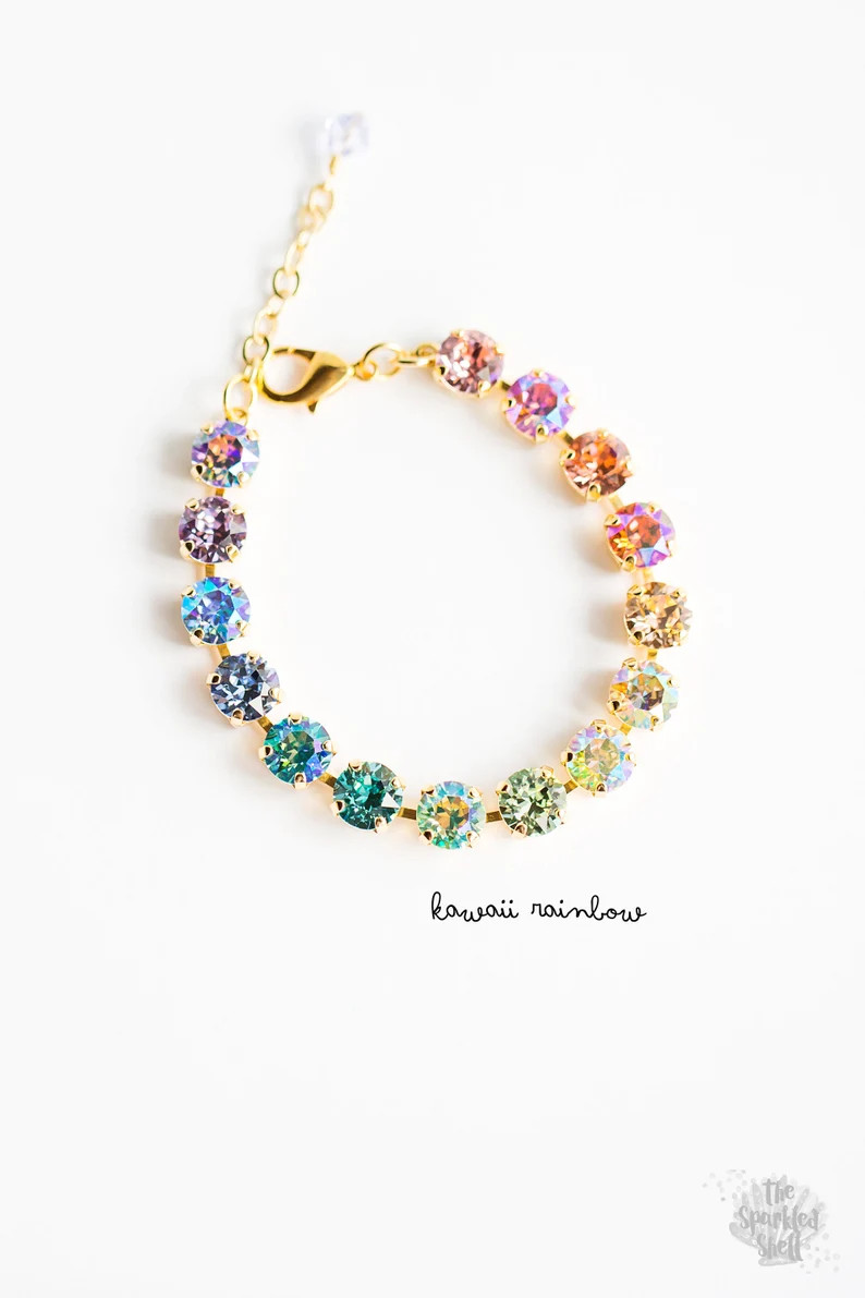 Kawaii Rainbow Bracelet- 8mm | Etsy (Global)