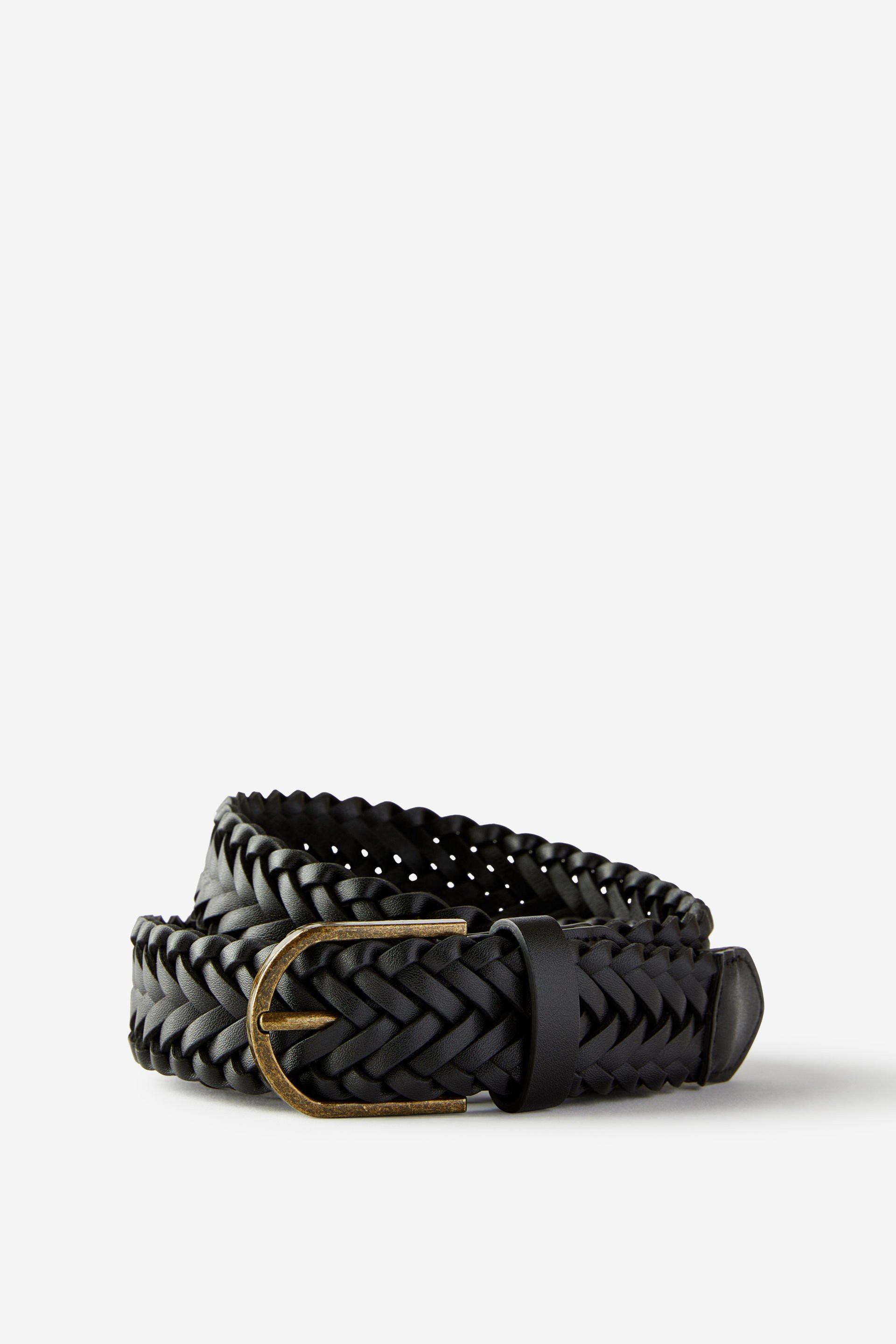 Cotton On Men - Signature Braided Belt - Black/burnished gold | Cotton On (ANZ)