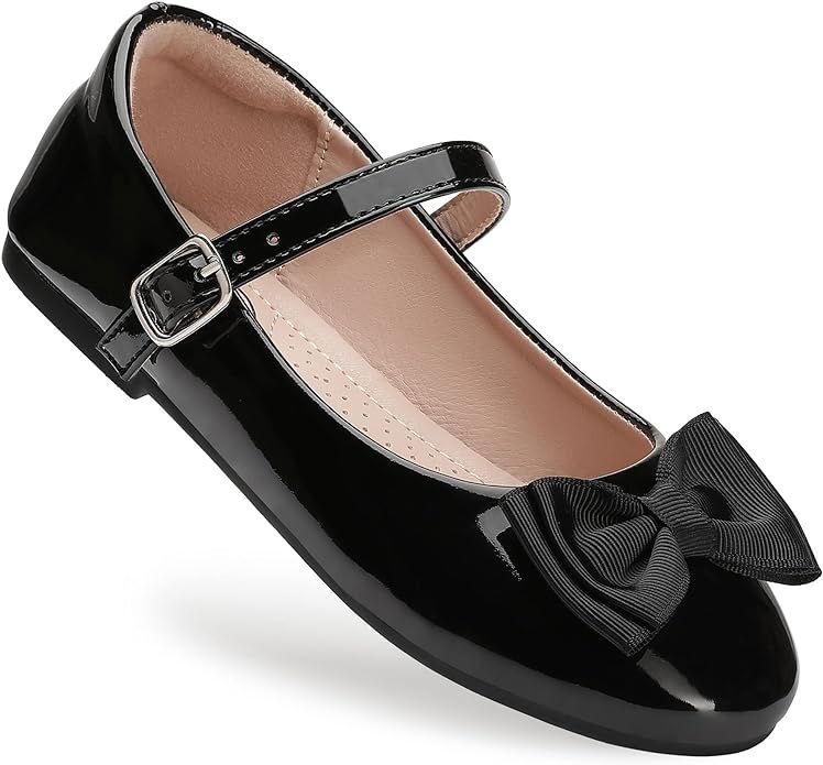 Trary Girls Ballet Flats with Bow Knot - Mary Jane Shoes for Girls | Amazon (US)