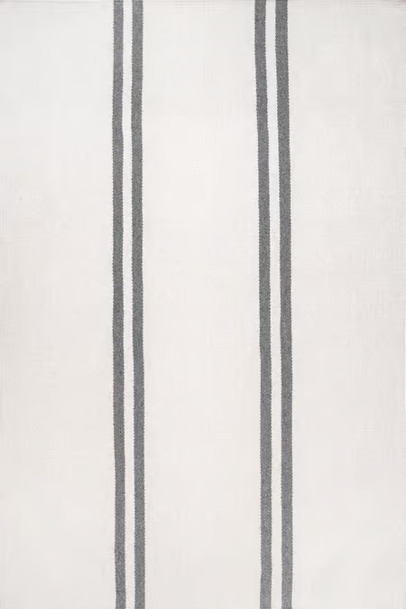 Ivory Elowen Double Striped Area Rug | Rugs USA