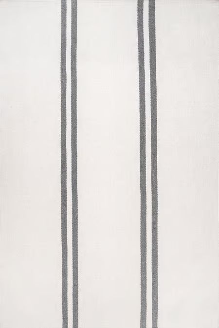 Ivory Elowen Double Striped 3' x 5' Area Rug | Rugs USA