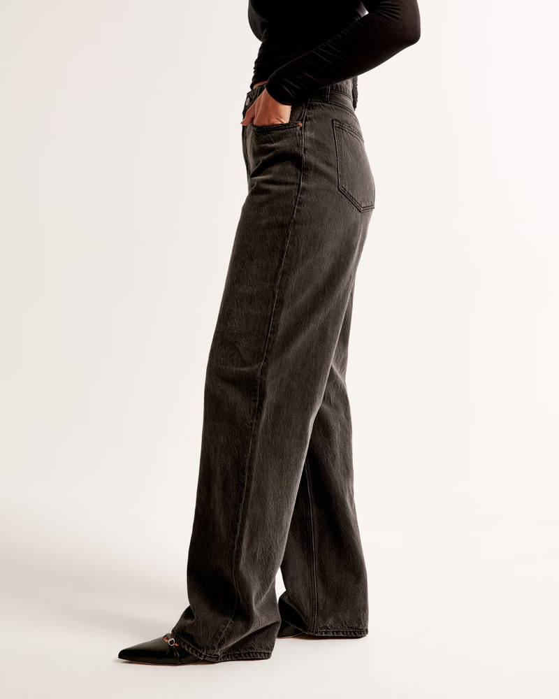 Women's Curve Love High Rise Loose Jean | Women's Bottoms | Abercrombie.com | Abercrombie & Fitch (US)