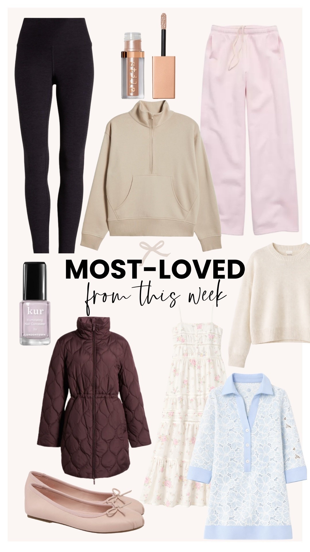 Most-loved from this week! The leggings are truly a must-have item for me! You need to get your hands on the floral dress from Target that is under $50. I am also loving the pink sweats from Aerie! I’ve been reaching for them nonstop lately! 

#LTKgrwm #LTKdayinmylife #LTKSeasonal