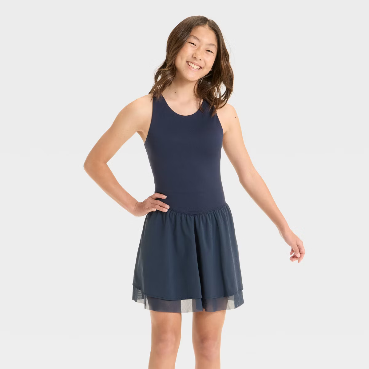 Girls' Knit Double Layer Dress - All In Motion™ | Target