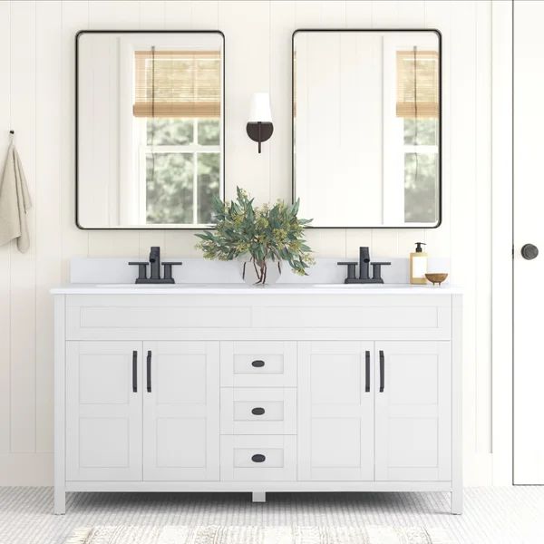 Ellenberger 60" Double Bathroom Vanity Set | Wayfair North America