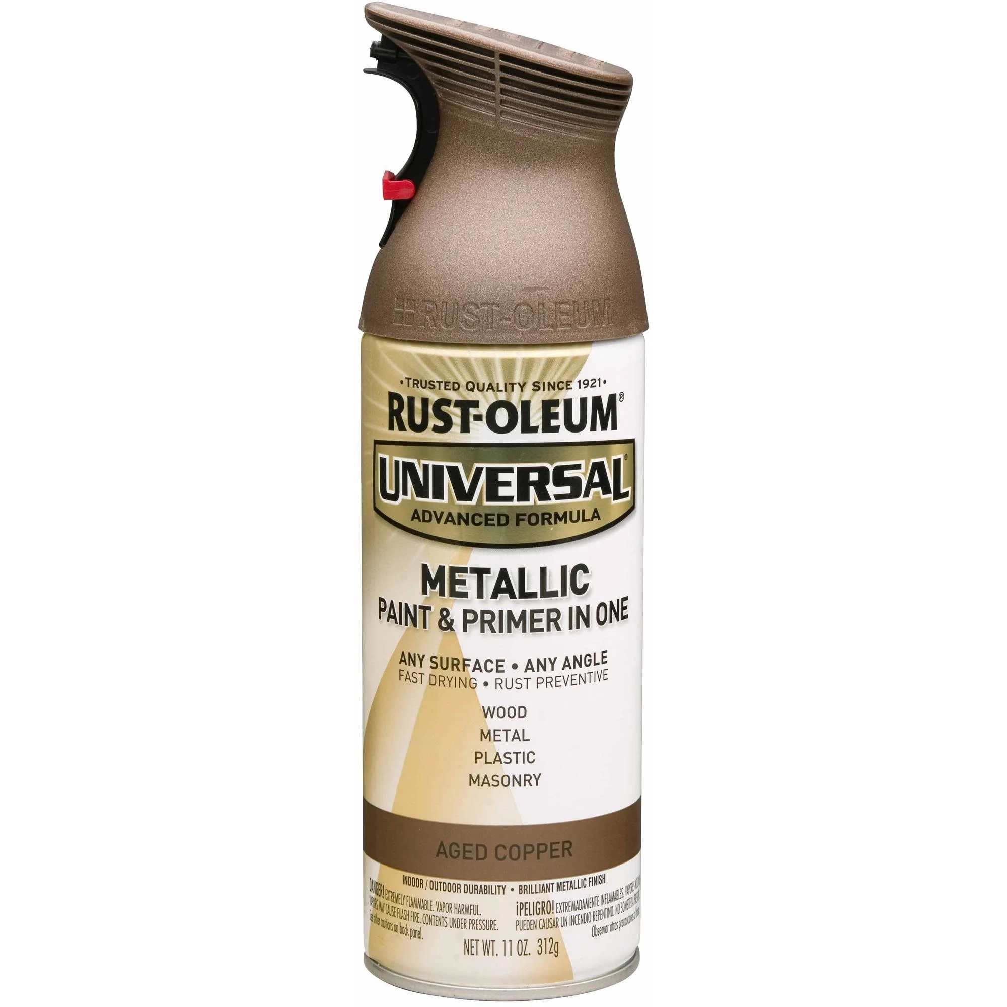 Aged Copper, Rust-Oleum Universal All Surface Interior/Exterior Metallic Spray Paint, 11 oz | Walmart (US)