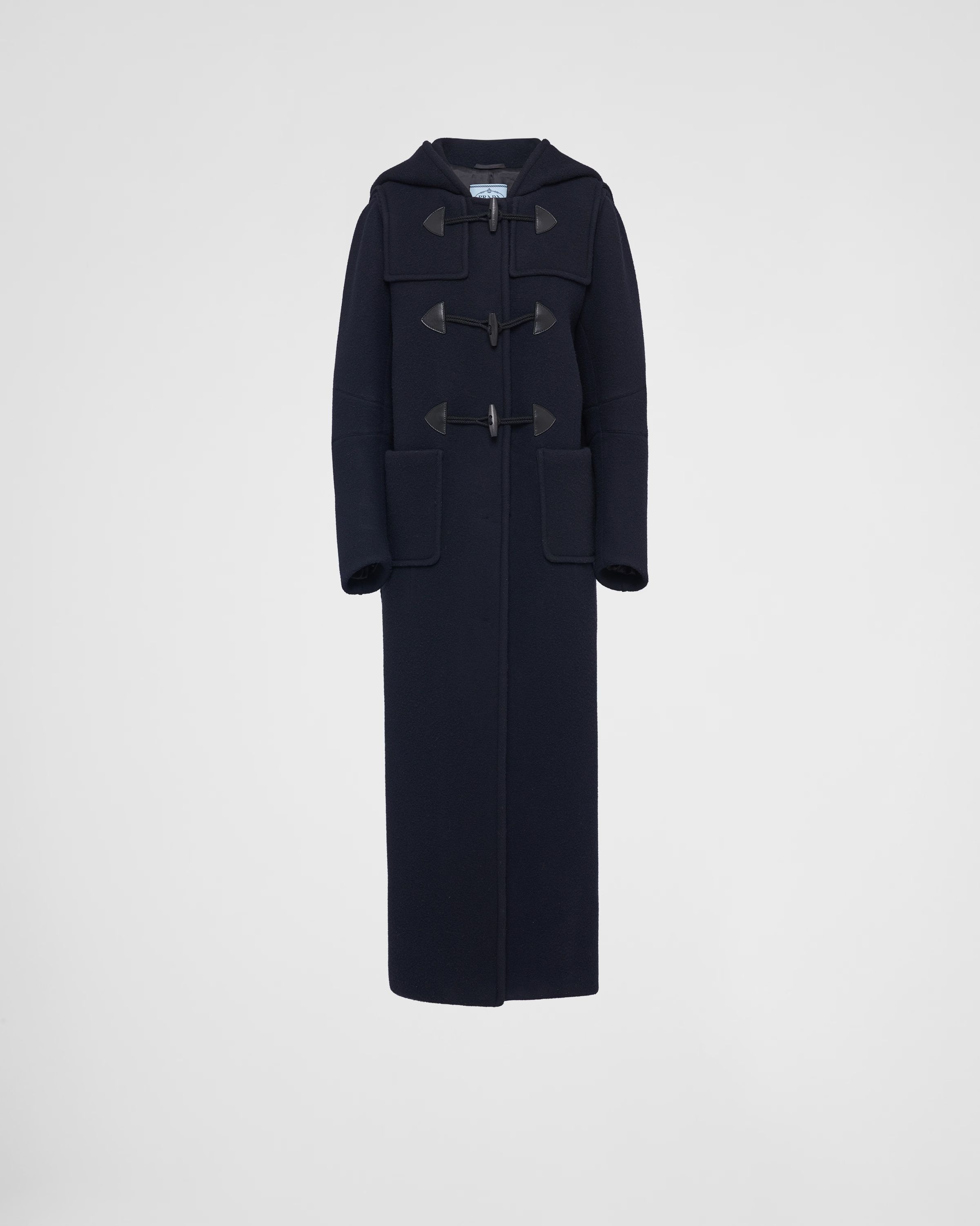 Single-breasted velour cloth coat | Prada US